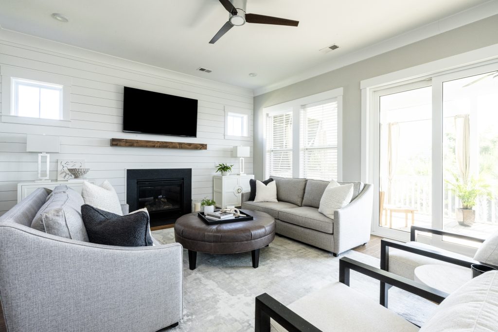 Living room styling in Charleston, SC